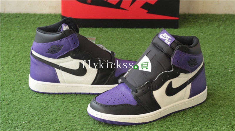 Authentic Air Jordan 1 High OG Court Purple